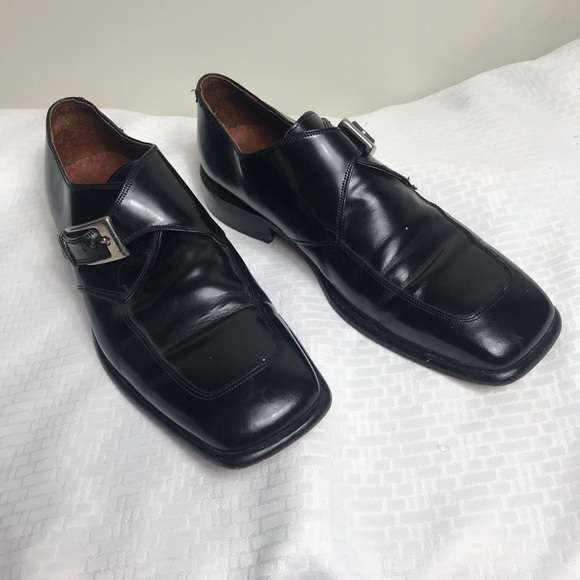 Brassboot Luxury Black Leather Monk-Strap Shoes - Picture 3 of 9